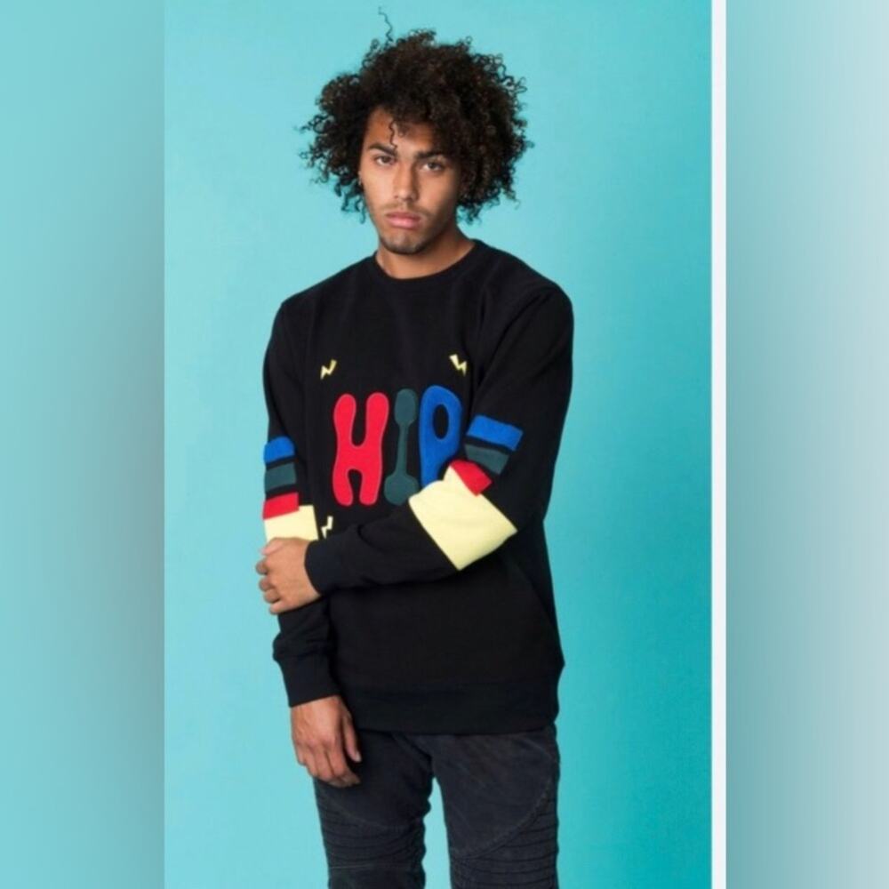 Teddy Fresh hip colorblock black sweatshirt 2017 1st collection oversized men XS